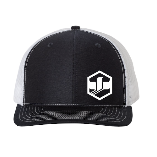 Richardson Adjustable Snapback Cap (Black/White)